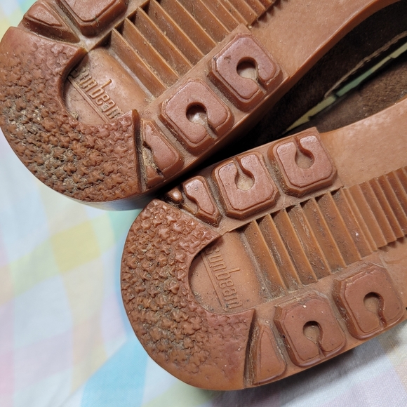 Rare 1970s BeeJays Sunbeam leather suede trainers shoes vintage brown lace up - Picture 10 of 13